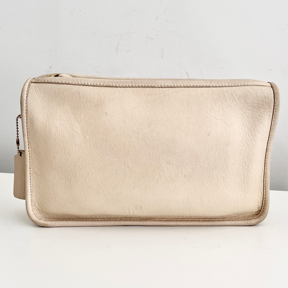 Vintage Bonnie Cashin Coach Ivory Bone Leather Convertible Clutch